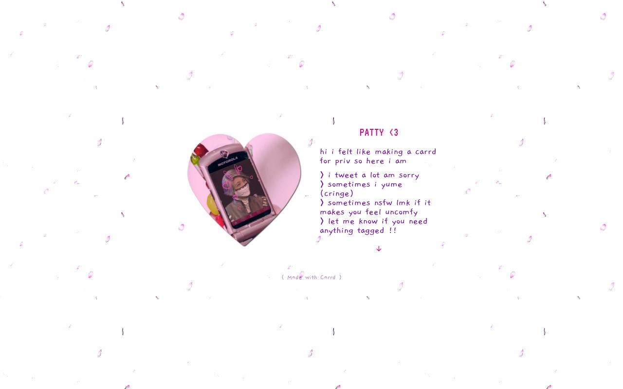 Carrd profile picture for @nectar